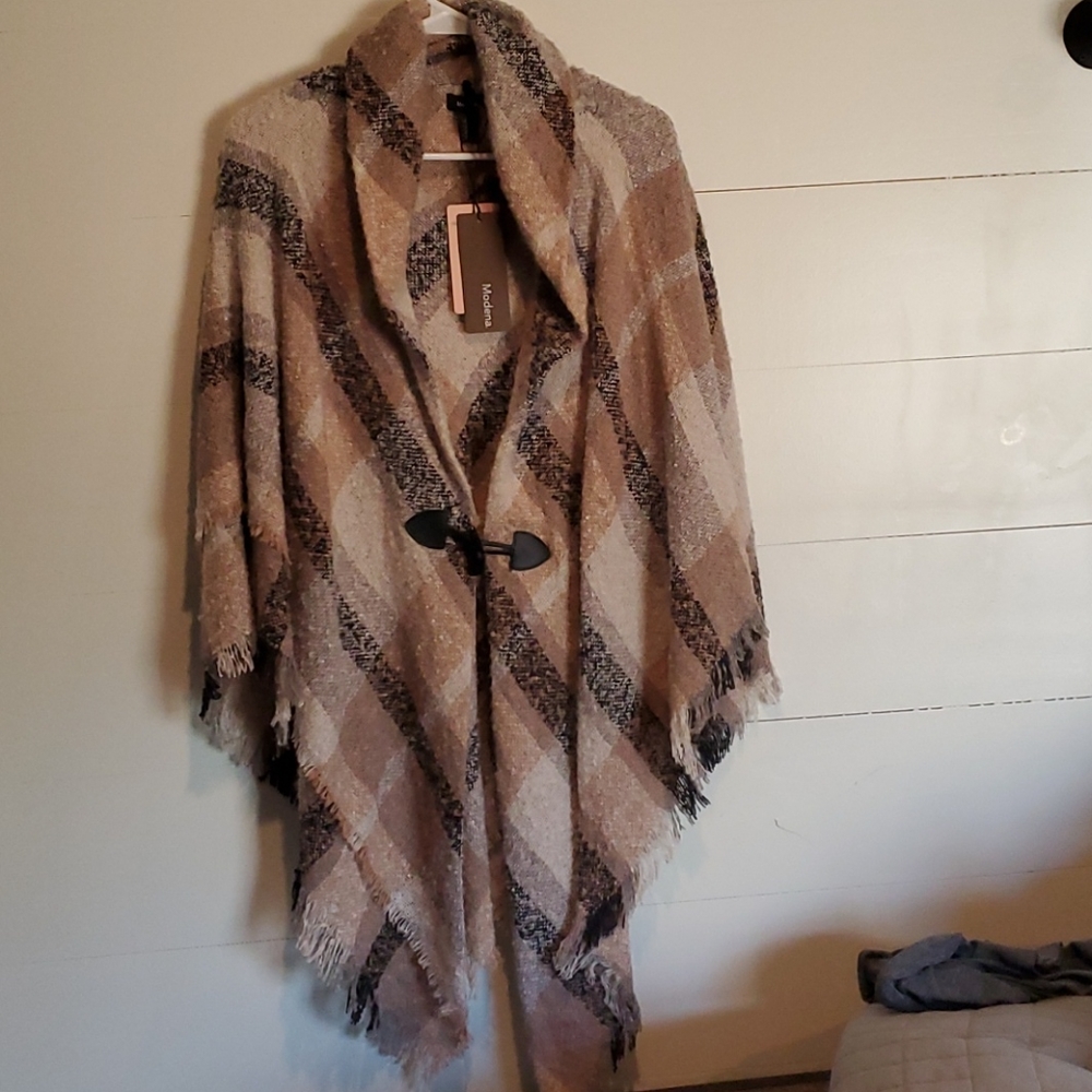 Plaid Poncho